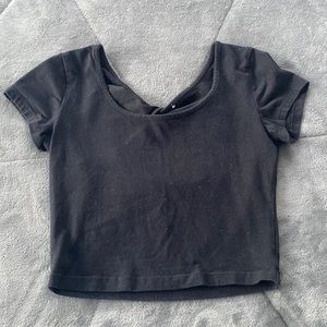 Black cropped tee from forever 21